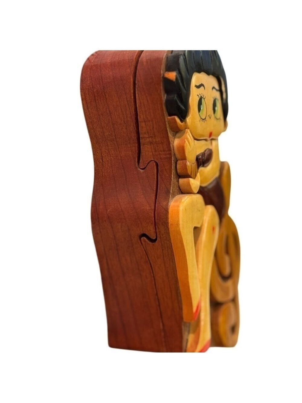 Artisan Betty Boop Wooden Puzzle Box 1990s - Picture 7 of 11